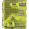 accessoires ch RYOBI 101 pièces. ensemble de perceuse et d'entraînement 24XXL4818