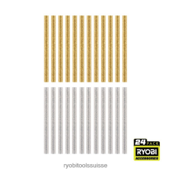 accessoires ch RYOBI 24 pièces. mini bâtons de colle pailletée 24XXL4740