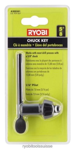accessoires ch RYOBI Clé de mandrin 5/8 avec pilote 5/16 24XXL4815