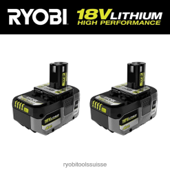 batteries et chargeurs ch RYOBI Batterie au lithium haute performance 18 V One+ 4 Ah (paquet de 2) 24XXL4686