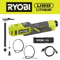 éclairage style de vie et loisirs ch RYOBI kit de gonfleur haute pression au lithium usb 24XXL4487