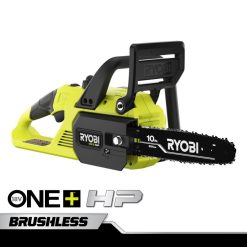 Extérieur ch RYOBI Tronçonneuse 18v one+ hp brushless 10 avec batterie 4ah et chargeur 24XXL4363