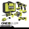 outils électroportatifs ch RYOBI Kit combiné compact sans balais de 6 outils 18 V One+ HP 24XXL4860