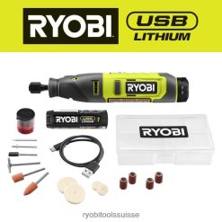 outils électroportatifs ch RYOBI kit d'outils rotatifs au lithium usb 24XXL4151