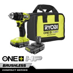 outils électroportatifs ch RYOBI Kit perceuse/visseuse 1/2 compact sans balais 18 V One+ HP 24XXL431